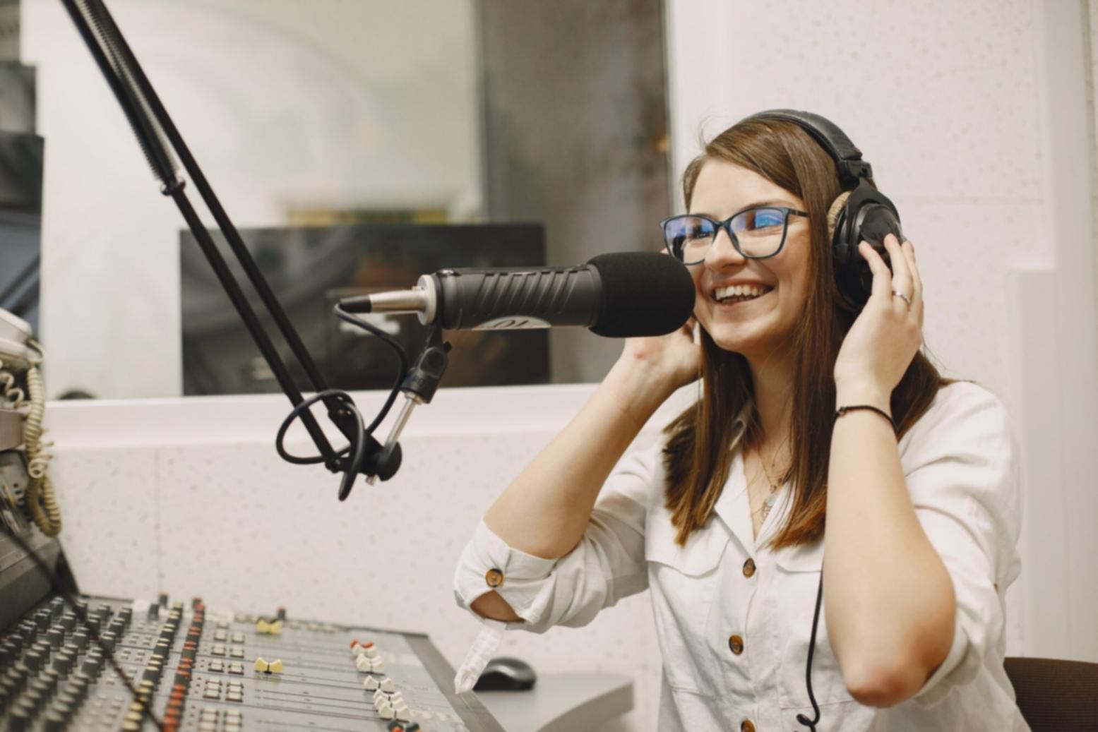 Professional journalist working on digital content